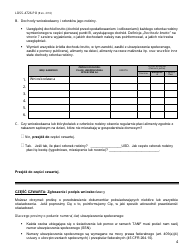 Form LDSS-4726 TANF Services Certification - New York (Polish), Page 4