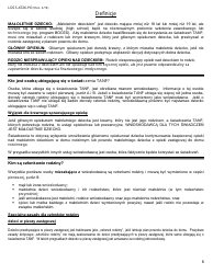 Form LDSS-4726 TANF Services Certification - New York (Polish), Page 6
