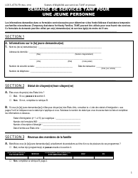 Document preview: Form LDSS-4770 Youth Application for TANF Services - New York (French)