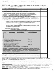 Form LDSS-4770 Youth Application for TANF Services - New York (French), Page 3