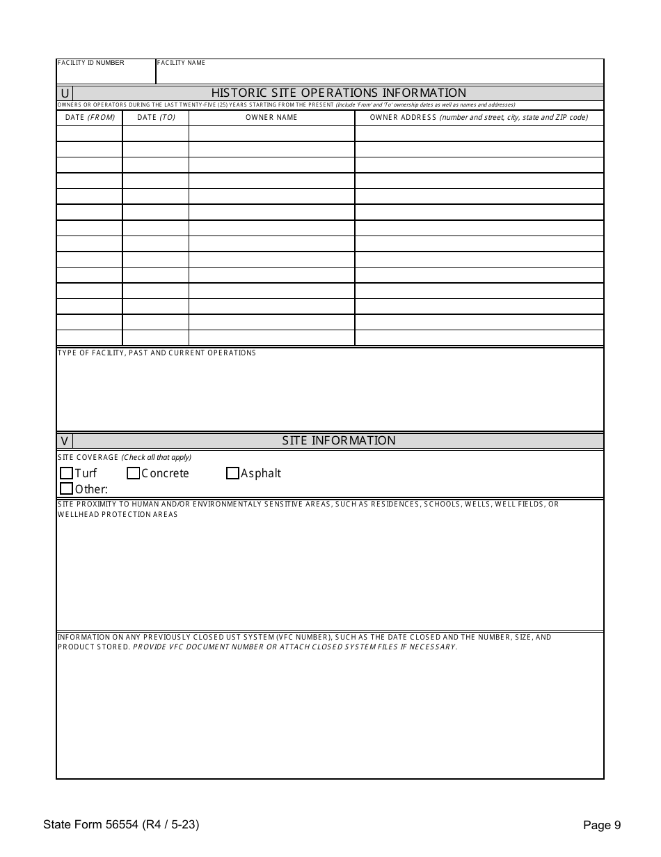 State Form 56554 Underground Storage Tank Systems Closure Report - Indiana, Page 9