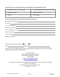 Form 1153 Office Against Interpersonal Violence Civil Right Complaint Form - Mississippi, Page 4