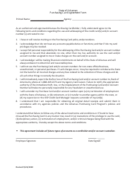 P-Card Application/Agreement - Arkansas, Page 2