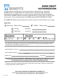 Document preview: Bank Draft Authorization - Arkansas