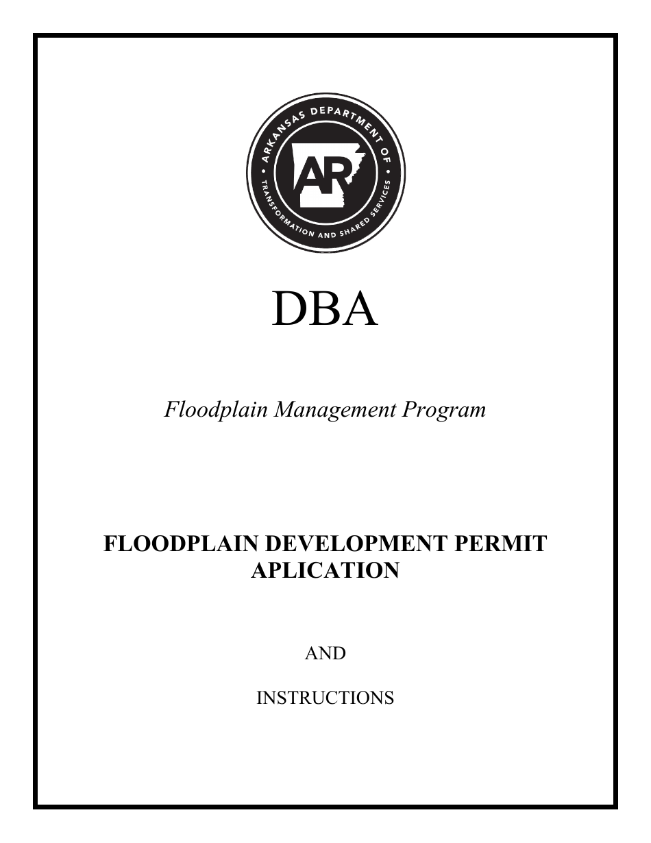 Floodplain Development Permit Application - Arkansas, Page 1