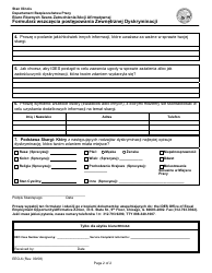 Form EEO-6 External Discrimination Complaint Form - Illinois (Polish), Page 2