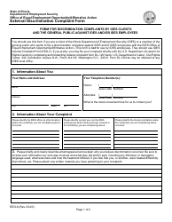 Document preview: Form EEO-6 External Discrimination Complaint Form - Illinois