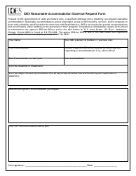 Document preview: Form EEO-9 Reasonable Accommodation External Request Form - Illinois