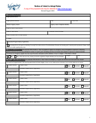 Document preview: Notice of Intent to Adopt Rules - Wyoming