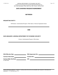 Document preview: Form J-119 Data Sharing Request/Agreement (Single Division) - Arizona