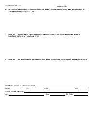 Form J-119 Data Sharing Request/Agreement (Single Division) - Arizona, Page 5