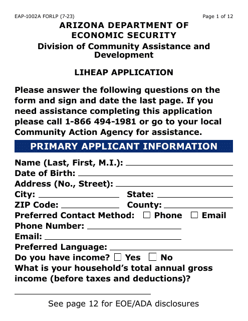 Form EAP-1002A-LP  Printable Pdf