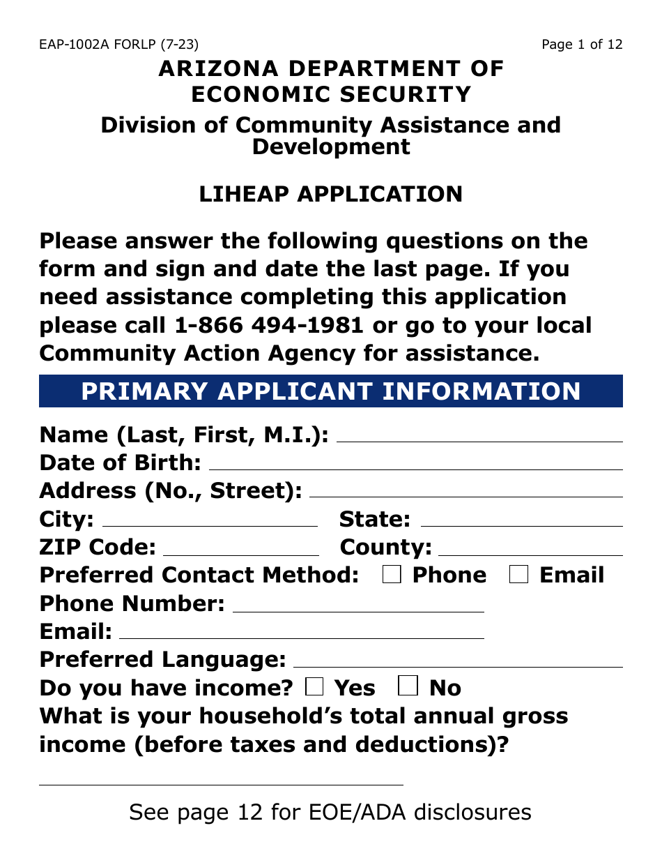 Form Eap 1002a Lp Fill Out Sign Online And Download Fillable Pdf Arizona Templateroller 1126