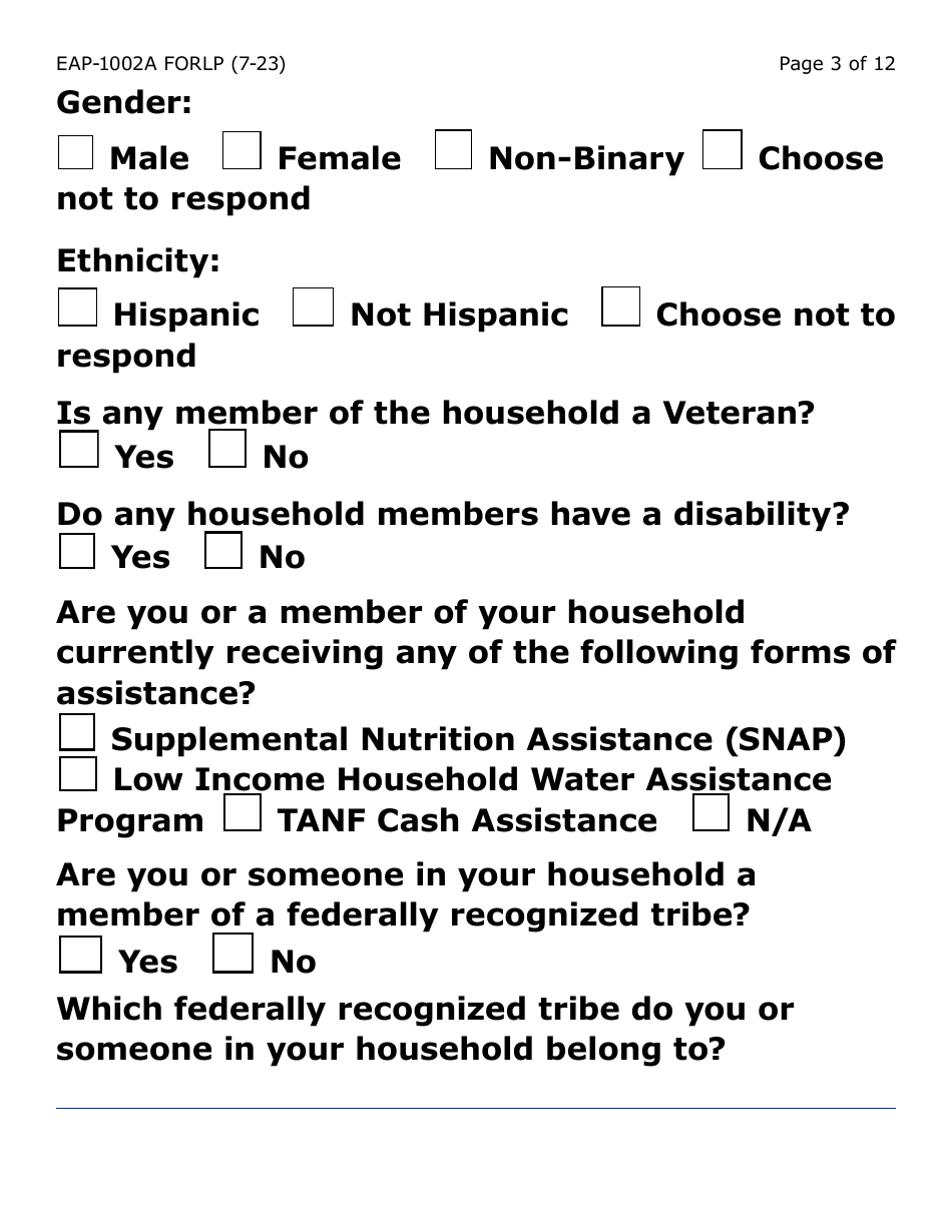 Form EAP-1002A-LP Liheap Application (Large Print) - Arizona, Page 3