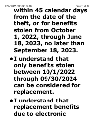 Form FAA-1847A-XLP Electronic Benefit Theft Replacement Request Form (Extra Large Print) - Arizona, Page 11