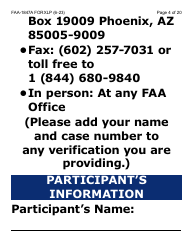 Form FAA-1847A-XLP Electronic Benefit Theft Replacement Request Form (Extra Large Print) - Arizona, Page 4