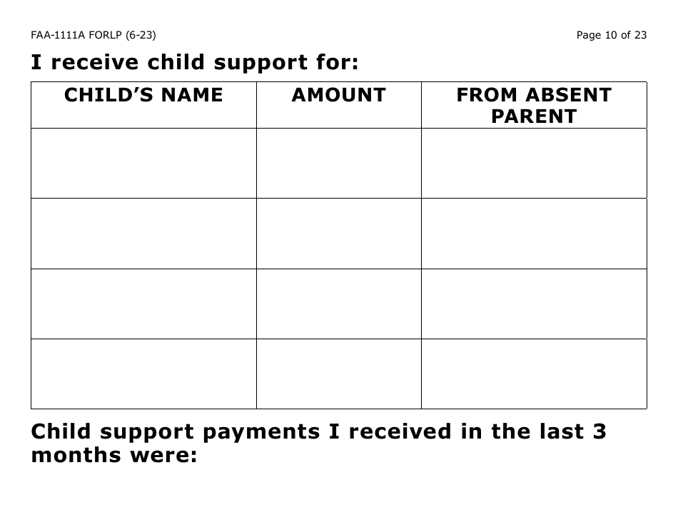 Form FAA-1111A-LP Participant Statement Verification Worksheet (Large Print) - Arizona, Page 10