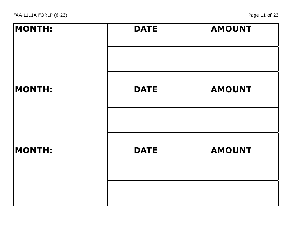 Form FAA-1111A-LP Participant Statement Verification Worksheet (Large Print) - Arizona, Page 11