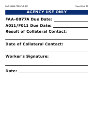 Form FAA-1111A-LP Participant Statement Verification Worksheet (Large Print) - Arizona, Page 20