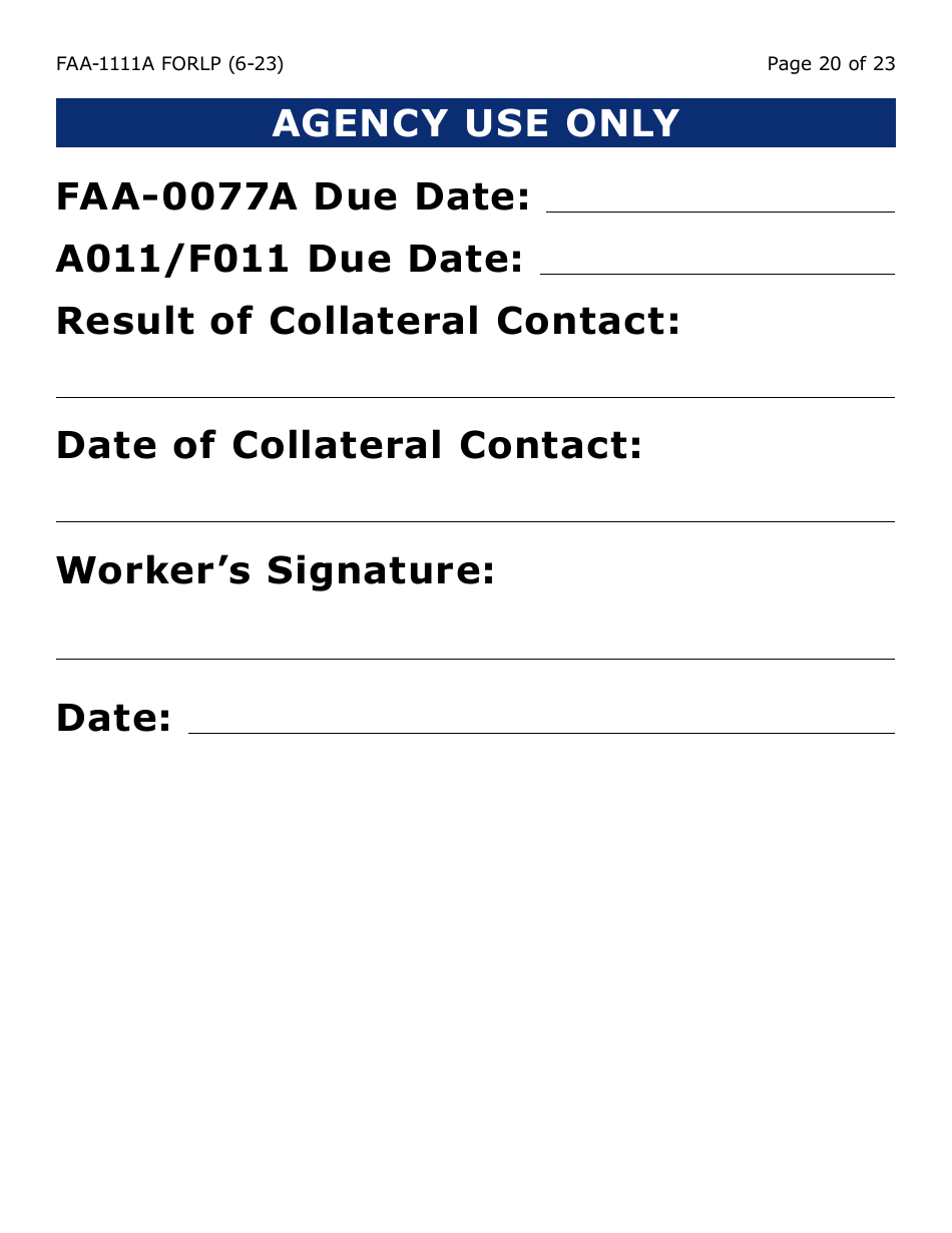 Form FAA-1111A-LP Participant Statement Verification Worksheet (Large Print) - Arizona, Page 20