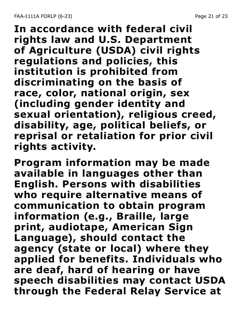 Form FAA-1111A-LP Participant Statement Verification Worksheet (Large Print) - Arizona, Page 21