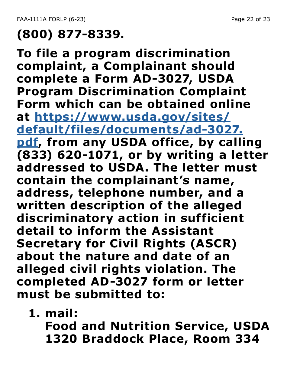 Form FAA-1111A-LP Participant Statement Verification Worksheet (Large Print) - Arizona, Page 22