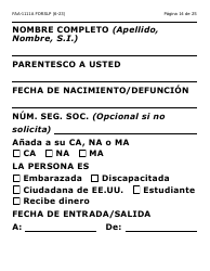 Formulario FAA-1111A-SXLP Formulario Para Verificar La Declaracion Del Participante (Letra Grande) - Arizona (Spanish), Page 14