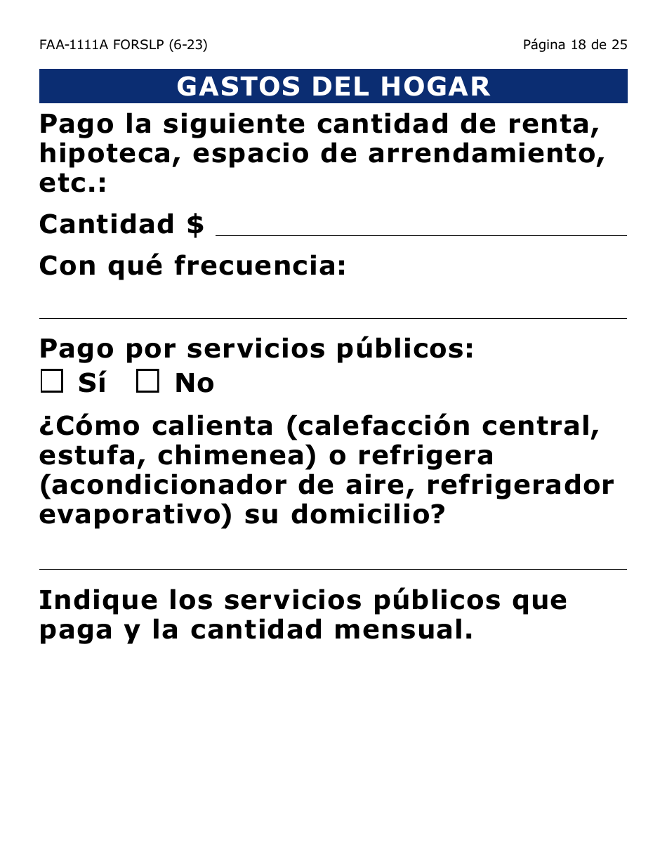 Formulario FAA-1111A-SXLP Formulario Para Verificar La Declaracion Del Participante (Letra Grande) - Arizona (Spanish), Page 18