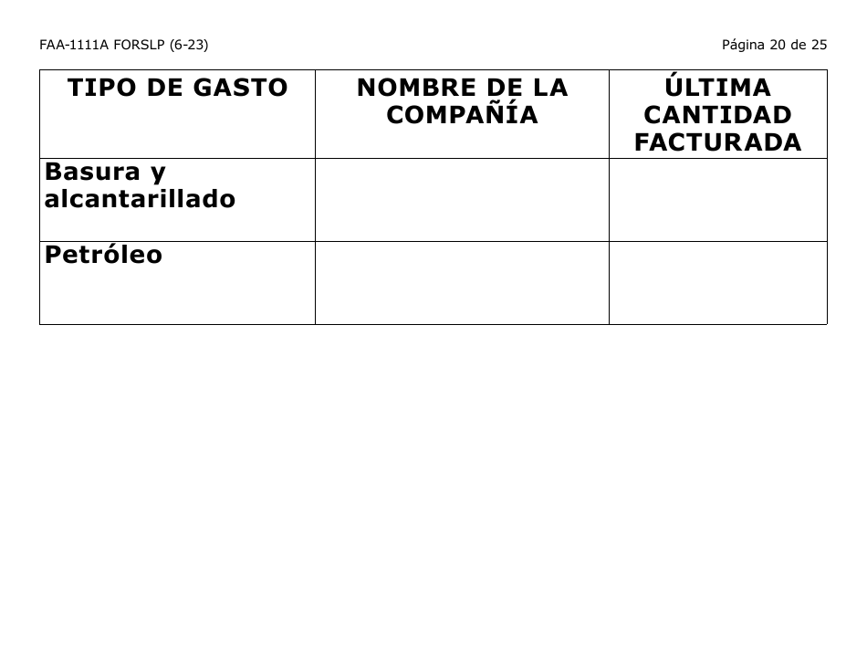 Formulario FAA-1111A-SXLP Formulario Para Verificar La Declaracion Del Participante (Letra Grande) - Arizona (Spanish), Page 20