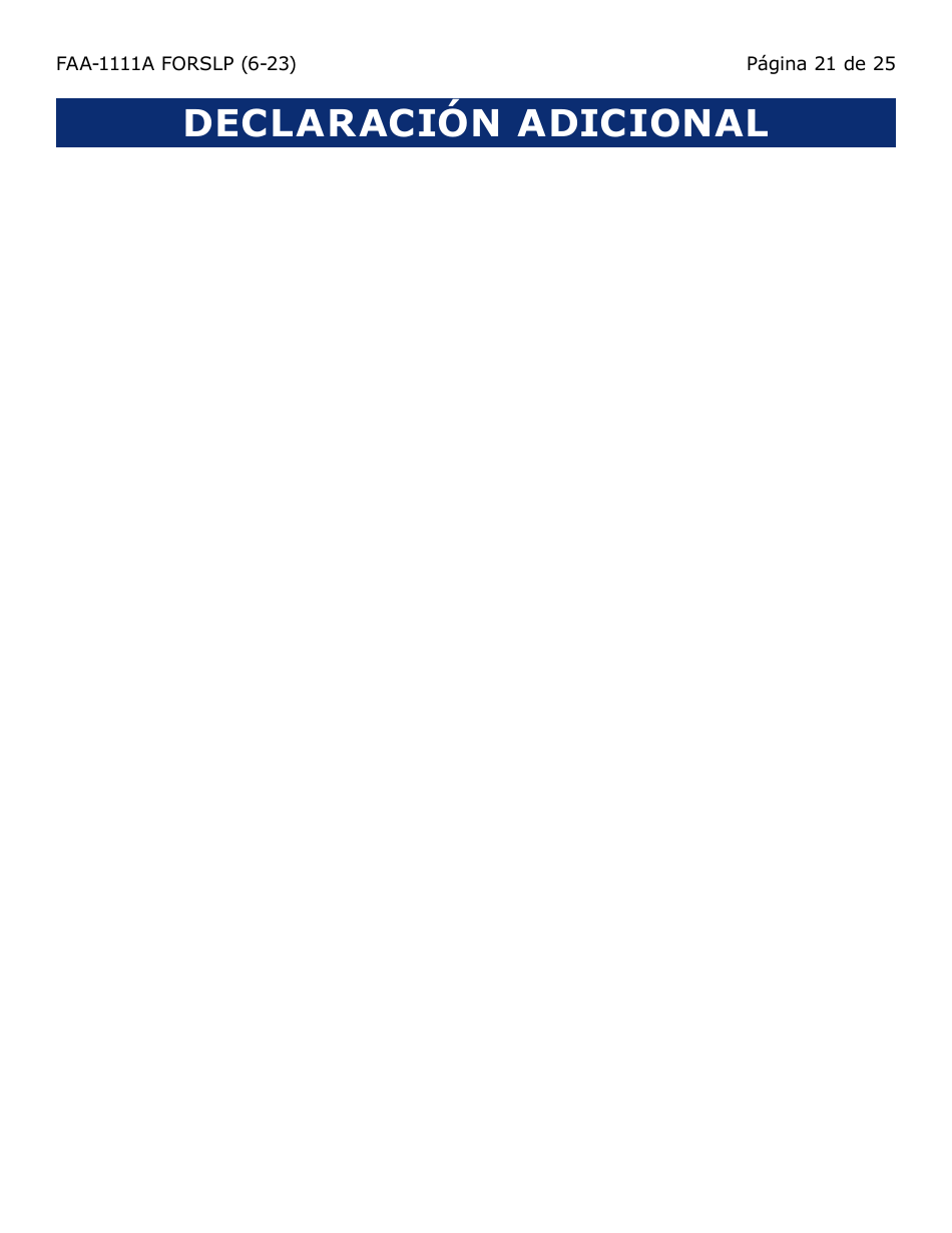 Formulario FAA-1111A-SXLP Formulario Para Verificar La Declaracion Del Participante (Letra Grande) - Arizona (Spanish), Page 21