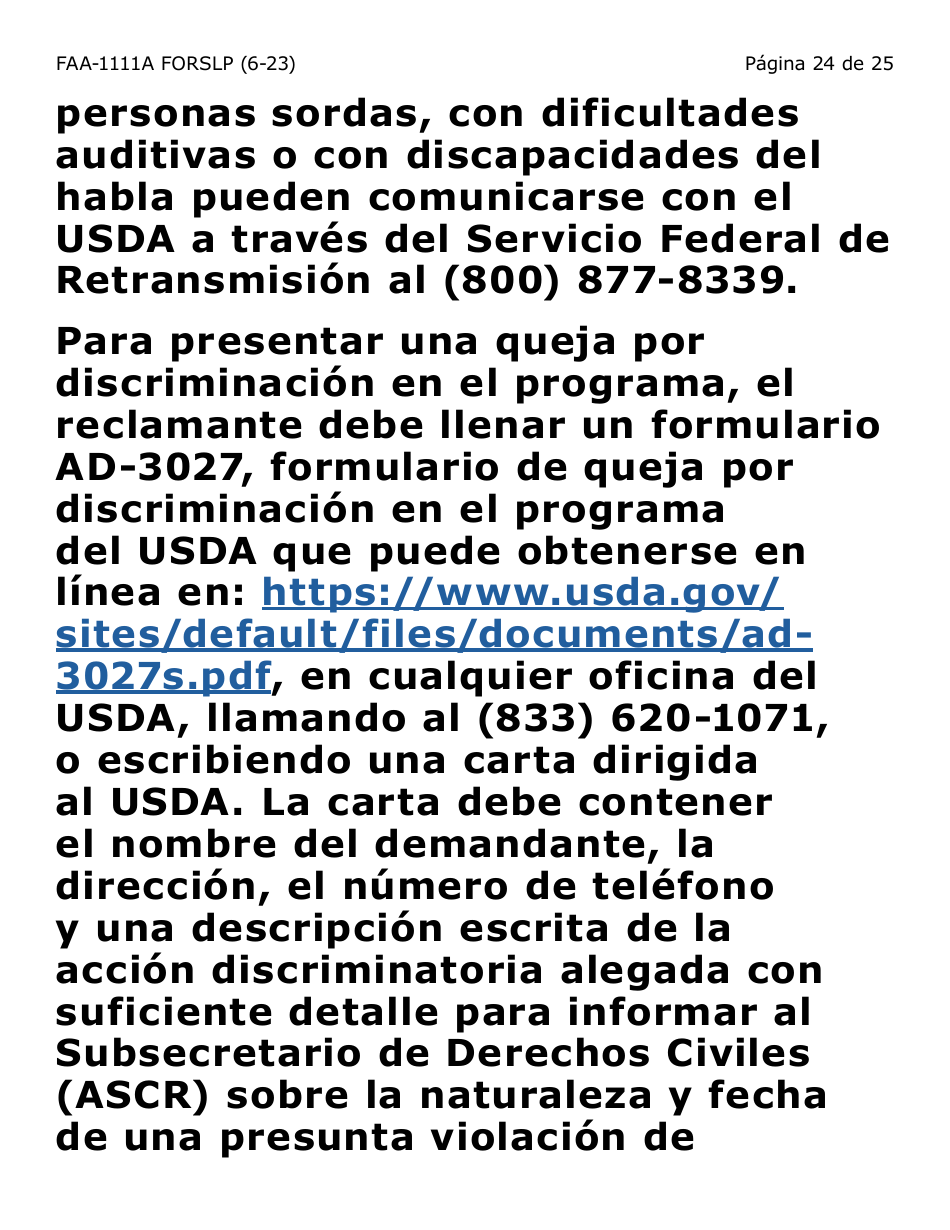 Formulario FAA-1111A-SXLP Formulario Para Verificar La Declaracion Del Participante (Letra Grande) - Arizona (Spanish), Page 24