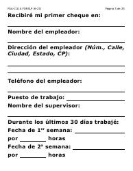 Formulario FAA-1111A-SXLP Formulario Para Verificar La Declaracion Del Participante (Letra Grande) - Arizona (Spanish), Page 3