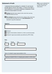 Form ADM1 Claim Form (Admiralty Claim) - United Kingdom, Page 3