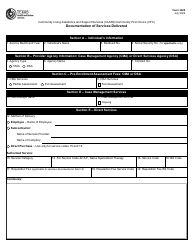Document preview: Form 3625 Documentation of Services Delivered - Community Living Assistance and Support Services (Class)/Community First Choice (Cfc) - Texas