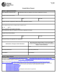 Form 3249 Hospital Waiver Request - Texas