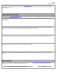 Form 3249 Hospital Waiver Request - Texas, Page 2