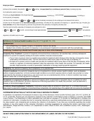 Form WH-380-F Certification of Health Care Provider for Family Member&#039;s Serious Health Condition Under the Family and Medical Leave Act, Page 4