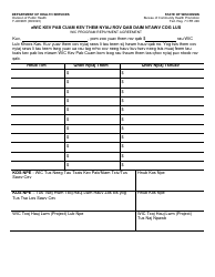 Form F-40096H Ewic Program Repayment Agreement - Wisconsin (Hmong)