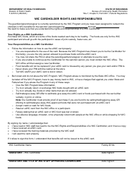 Form F-44161A Wic Cardholder Rights and Responsibilities - Wisconsin