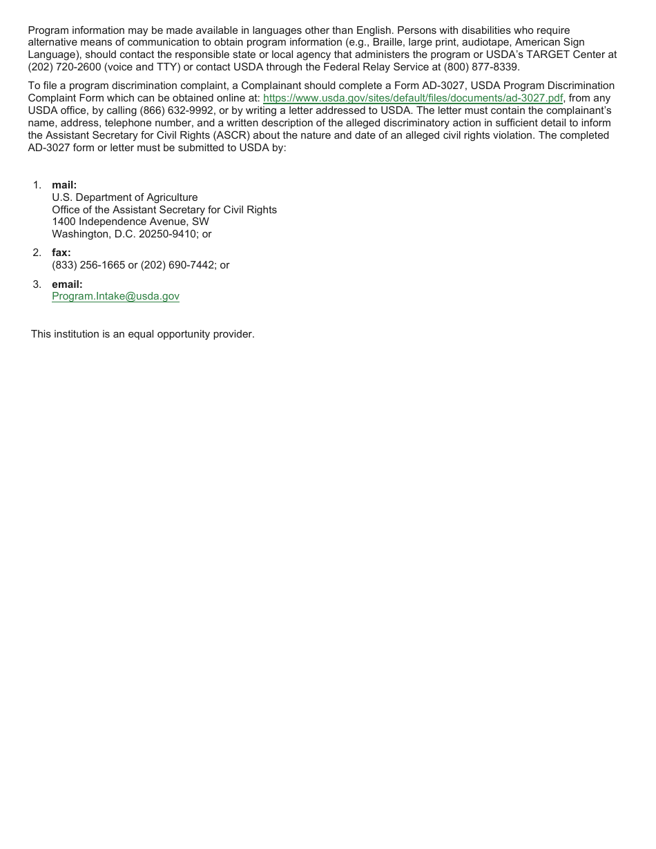 Form F-40103 Eligibility Agreement - Senior Farmers Market Nutrition Program (Sfmnp) - Wisconsin, Page 2