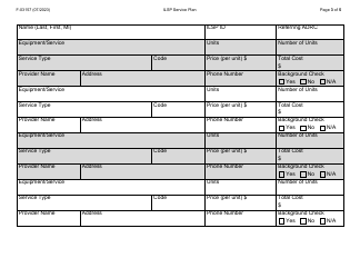 Form F-03157 Independent Living Supports Pilot (Ilsp) Service Plan - Wisconsin, Page 3