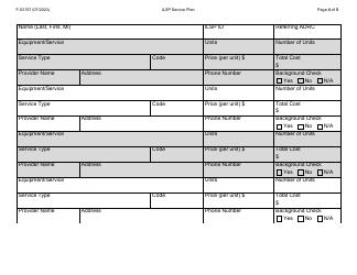 Form F-03157 Independent Living Supports Pilot (Ilsp) Service Plan - Wisconsin, Page 4