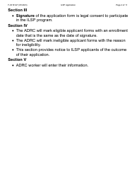 Form F-03161LP Independent Living Supports Pilot (Ilsp) Application - Wisconsin, Page 4