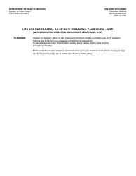 Form F-03155SO Background Information Disclosure Addendum - Ilsp - Wisconsin (Somali)