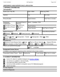 Form F-03161 Independent Living Supports Pilot (Ilsp) Application - Wisconsin, Page 3