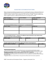 Signature Authorization Form - Montana