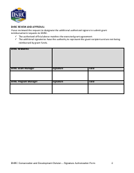 Signature Authorization Form - Montana, Page 2