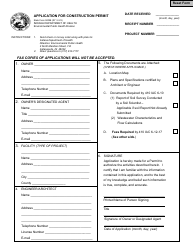 State Form 50098 Application for Construction Permit - Indiana