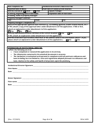 Application for Change of Institutional Location - Tennessee, Page 2