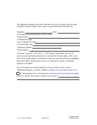 Form JC15:1 Motion to Seal Juvenile Records - Nebraska, Page 2